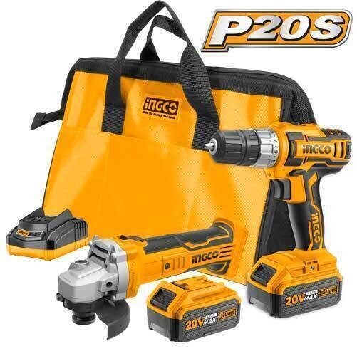 Cordless Drill & Angle Grinder 20V INGCO