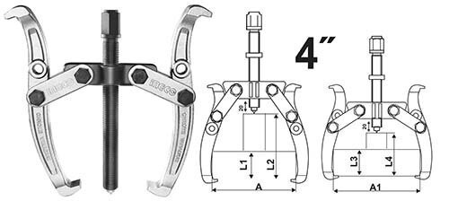 Two Jaws Puller 4" INGCO