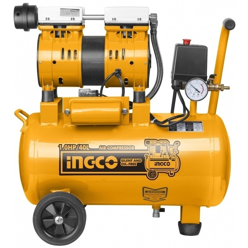 24 Litreâ€‹ Silent Air Compressor 0.8 HP & Aluminium Wire Motor INGCO