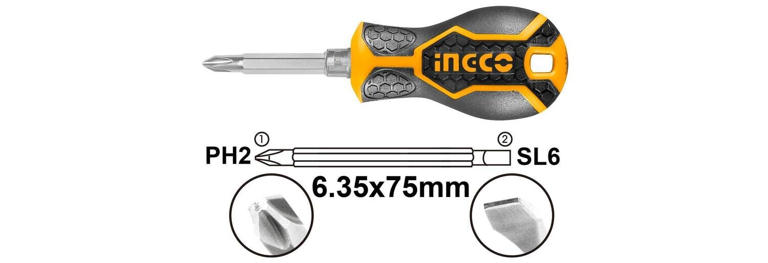 2 IN 1 Screwdriver set 75mm INGCO
