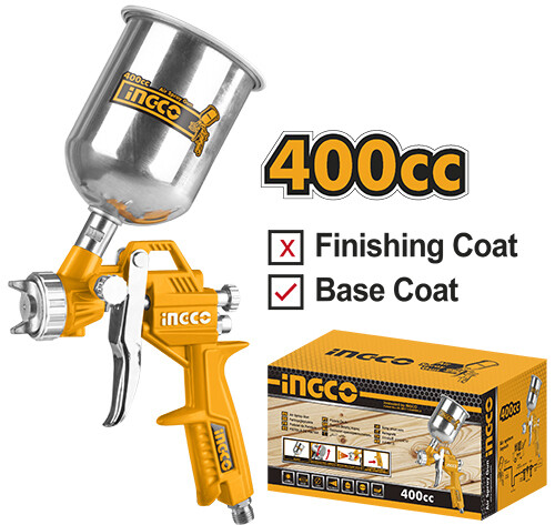 Air Spray Gun for Base Coating 400cc 1.2-1.8mm Adjustable Nozzle