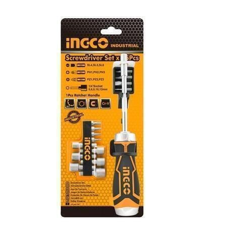 15 In 1 Ratchet Screwdriver Set INGCO