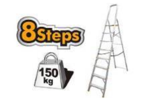 Household Ladder Aluminium 8 Steps
