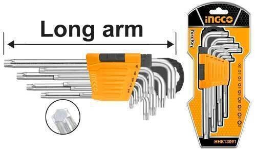9pcs Torx Key Set - Medium - INGCO