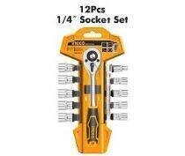 12Pcs 1/4 socket set INGCO