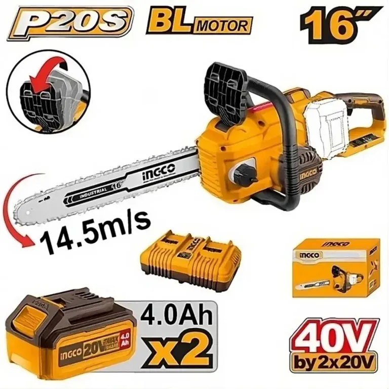 Cordless Chainsaw 16 Inch 40V Lithium Battery
