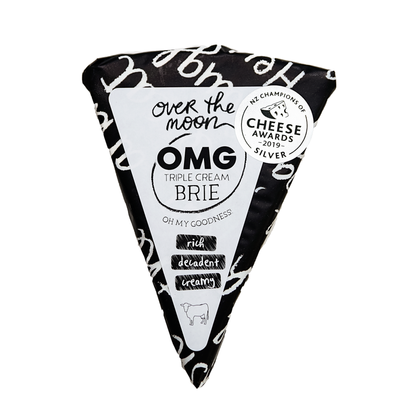 Over the Moon O.M.G. Triple Cream Brie 130g (mutu te marama O.M.G takitoru kirīmi piriti)