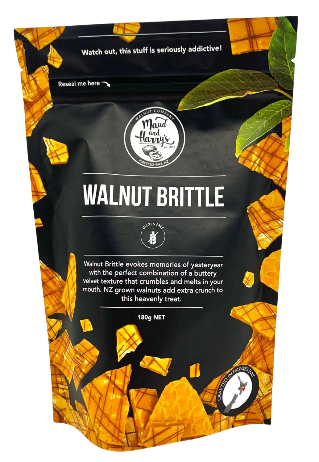 Maud &amp; Harry&#39;s Walnut Brittle 180g