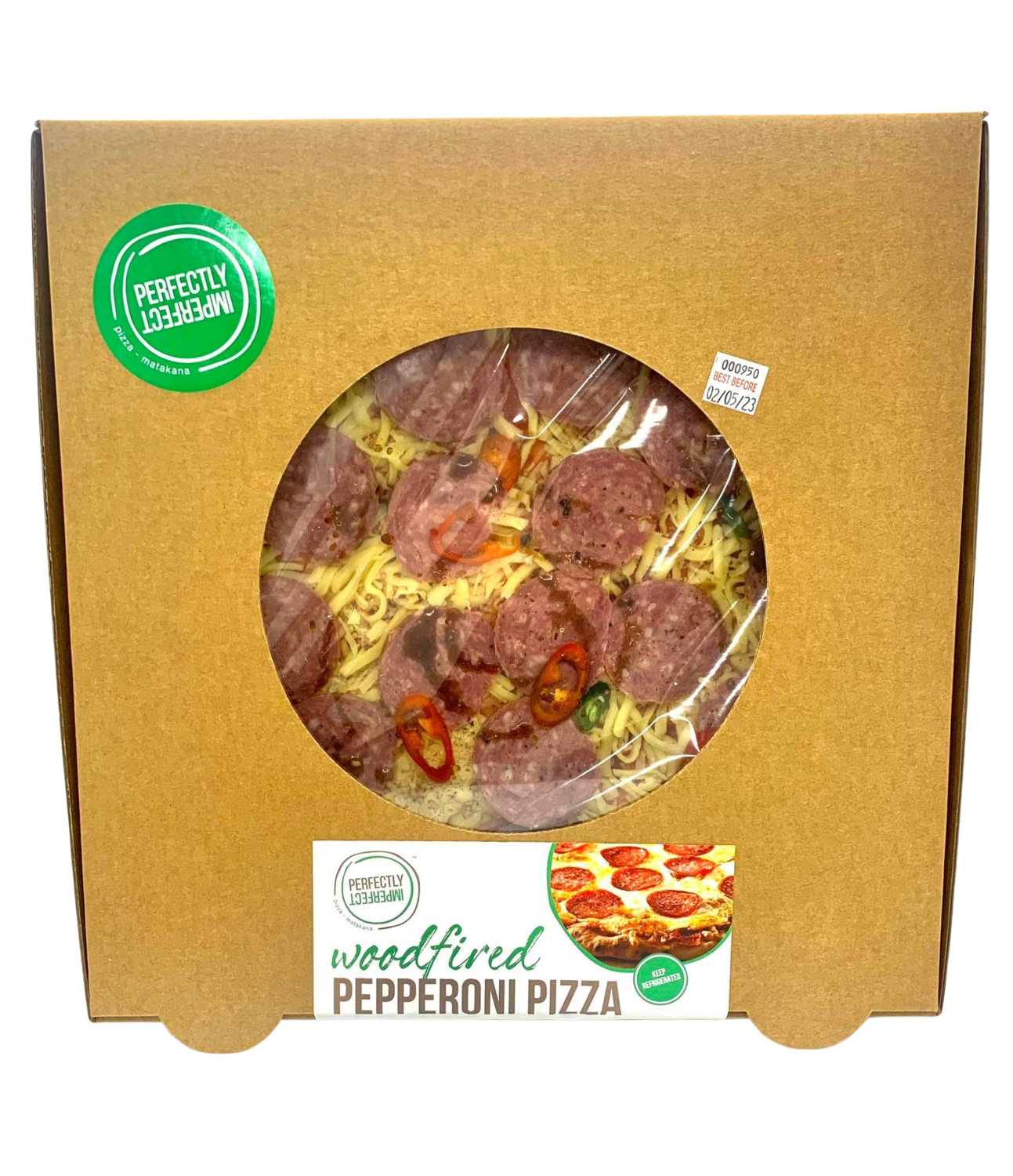 Perfectly Imperfect Woodfired Pepperoni Pizza (maybe fresh or frozen)