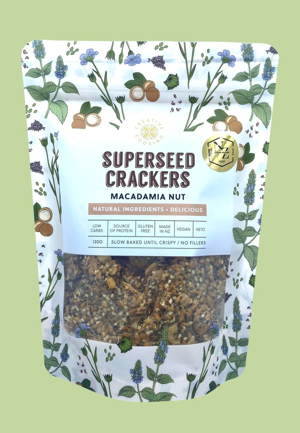 Superseed Crackers Macadamia Nut 120g