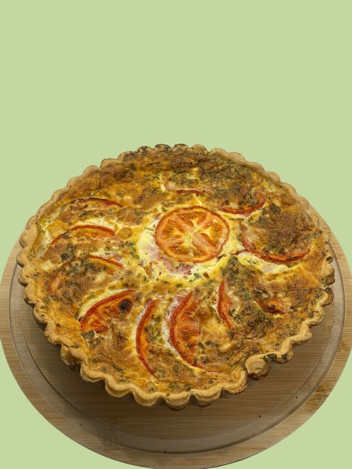 Pandoro Ham &amp; Tomato Quiche - Large 9&quot; Deep Dish