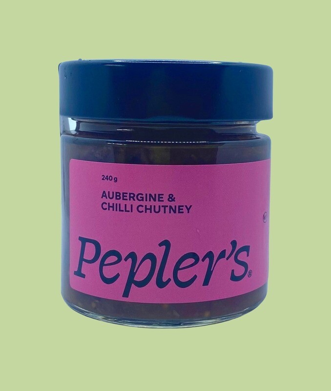 Peplers Aubergine & Chilli Chutney 200g (aubergine me te tiihi chutney)