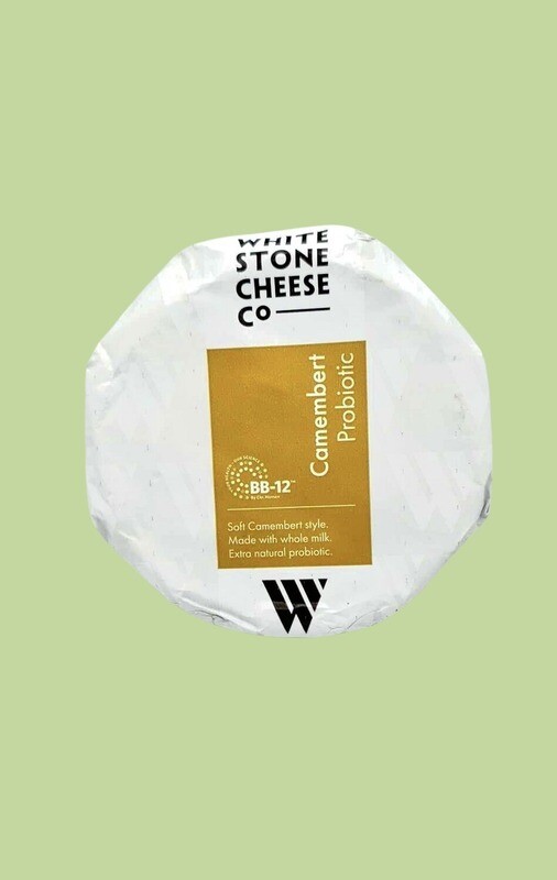 White Stone Cheese Co. Probiotic Camembert 125g round