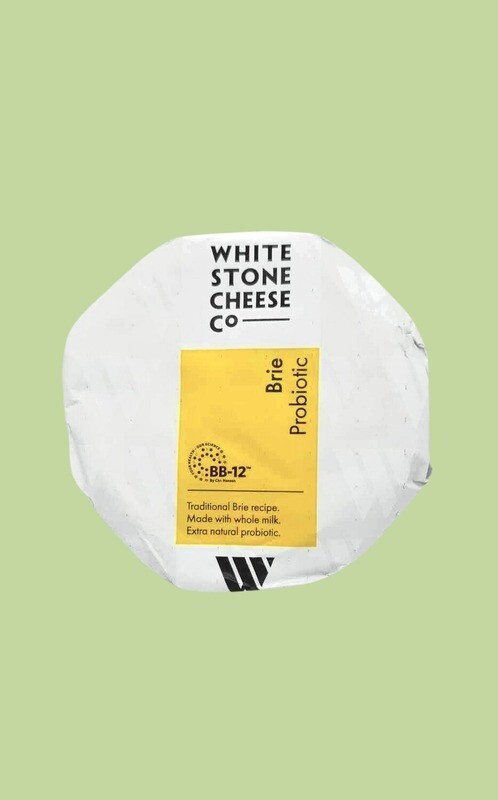 White Stone Cheese Co. Probiotic Brie 125g round