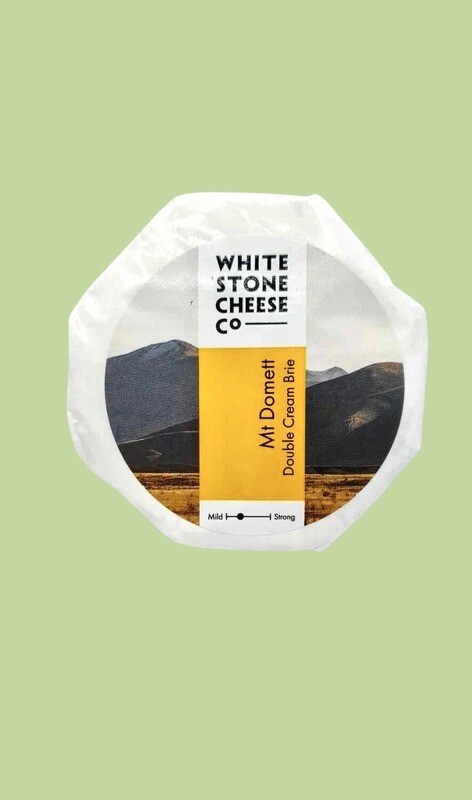 White Stone Cheese Co. Mt Domett Double Cream Brie 125g round