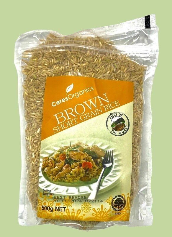 Ceres Organic Brown Short Grain Rice 500g