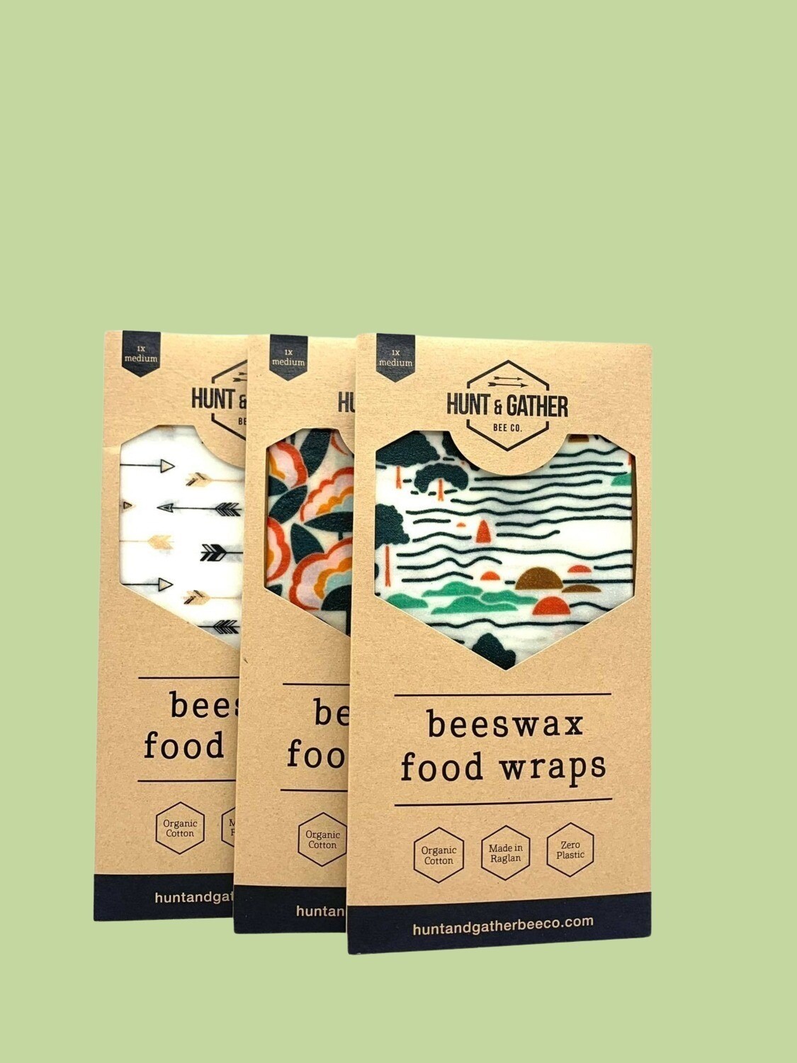 Beeswax Food Wraps - Medium (Pī wākiha Kai Takai -  Waenga)