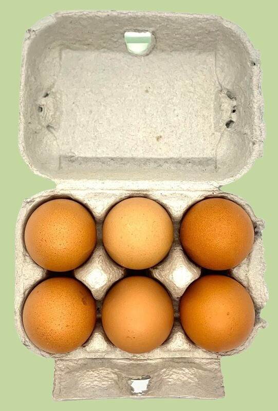 Eggs - Free Range 6 pack (hua manu - awhe noa ono pōkai)