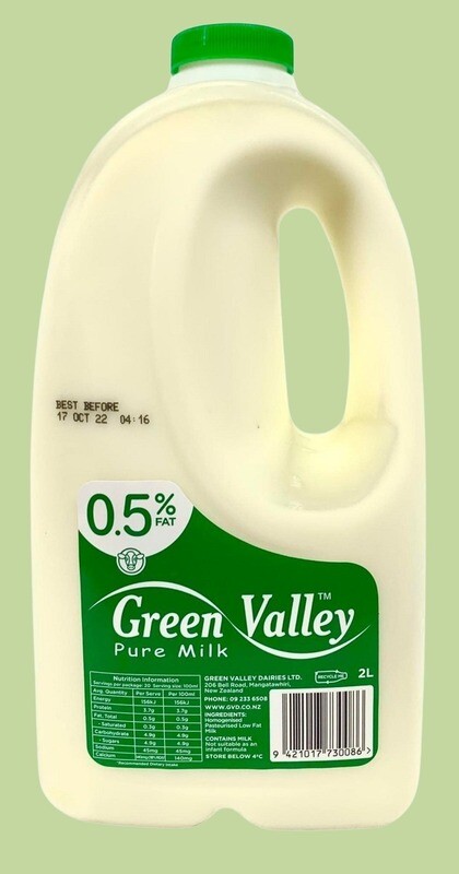 Green Valley Green 0.5% Fat Milk 2L