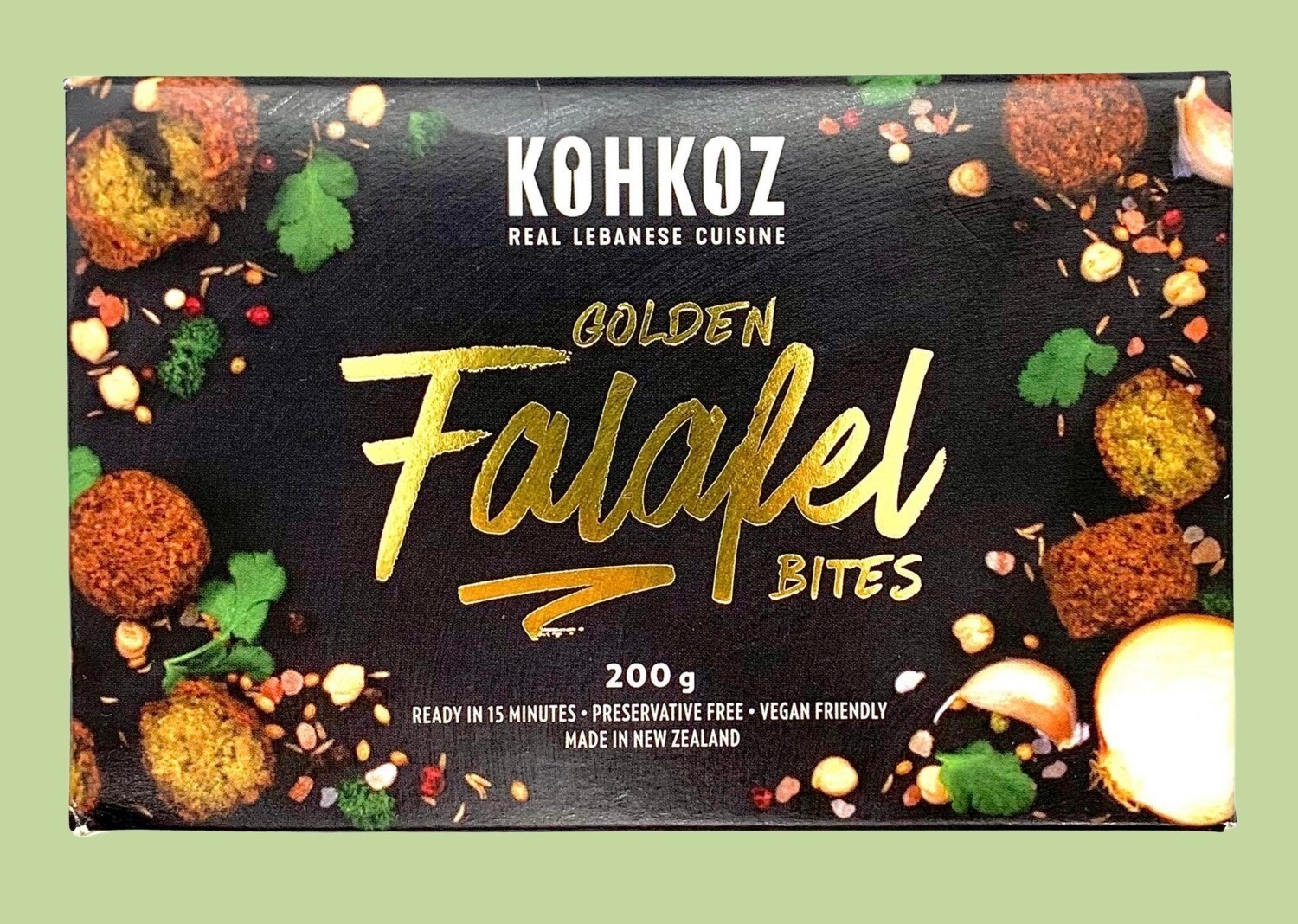 Kohkoz Falafel Bites (14 pack) FROZEN (Kohkoz ngau falafel)