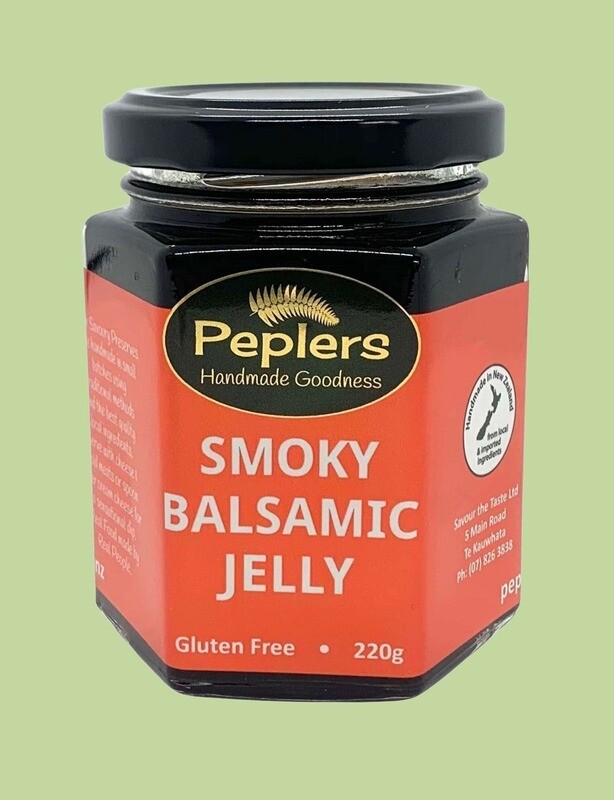 Peplers Smoky Balsamic Jelly 220g (auahi balsamic tiēre)
