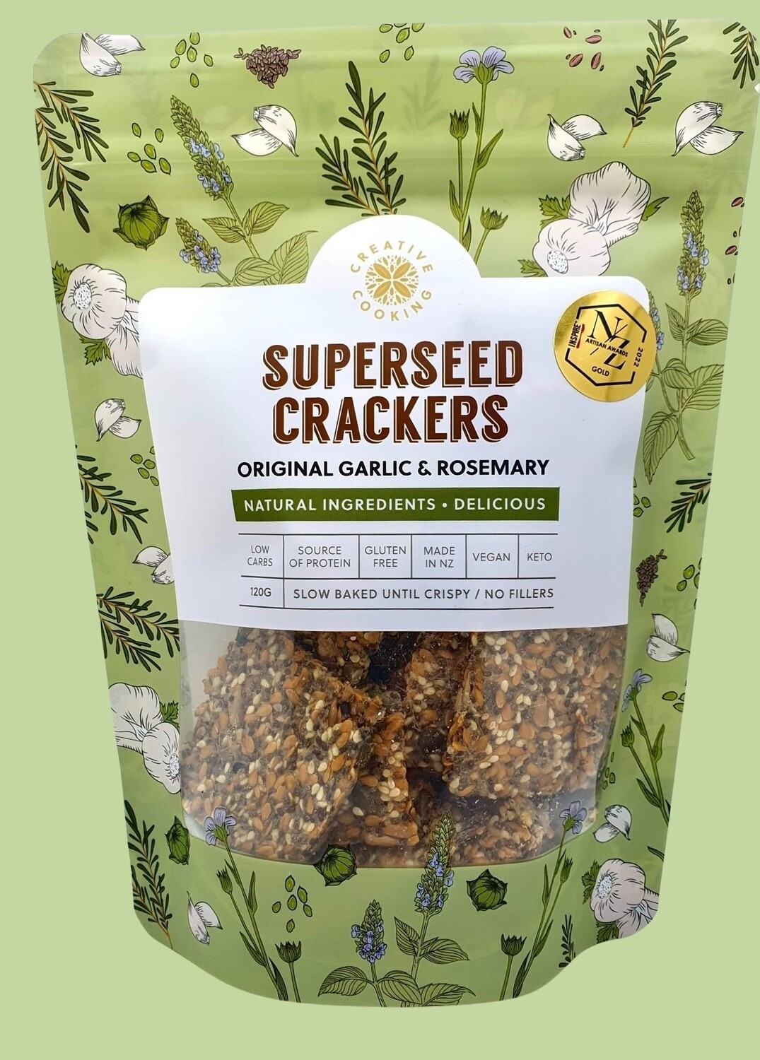 Superseed Crackers Original Lemon Poppyseed 120g