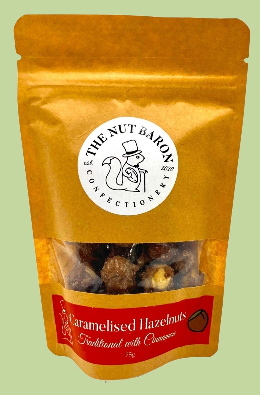 The Nut Baron Caramelised Hazelnuts 75g