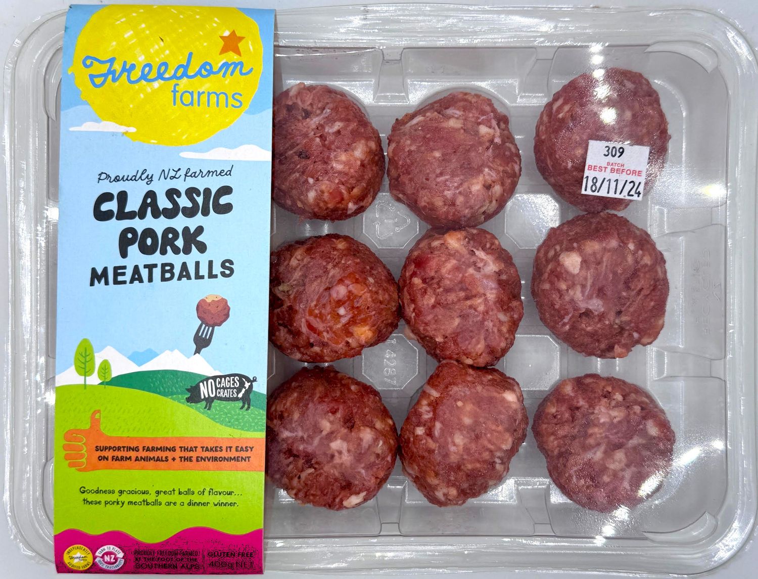 Freedom Farm - Classic Pork Meatballs (maybe fresh or frozen)