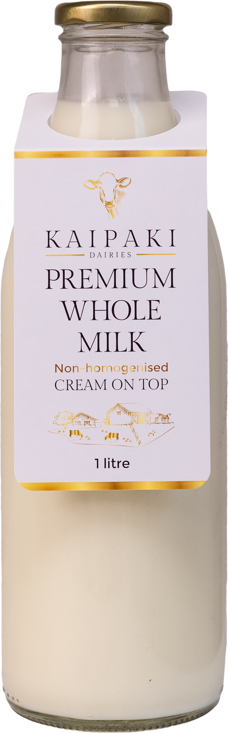 Kaipaki Dairies - 1L Whole Milk (non homogenized)- Cream on the top