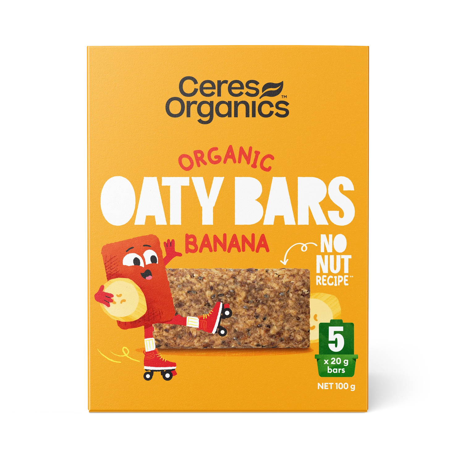 Ceres Organics Organic Oaty Bars, Banana - 100 g