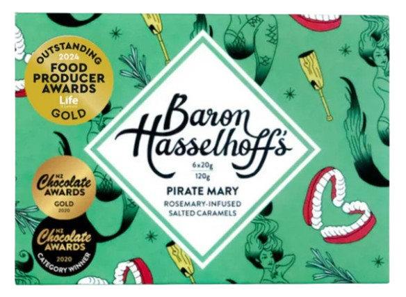 Baron Hasselhoff Pirate Mary -Rosemary Infused Salted Caramels