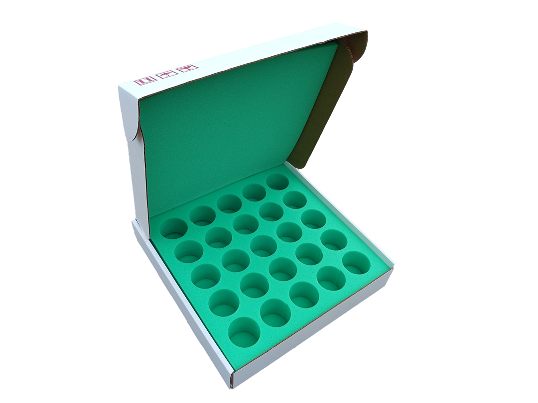Foam Padded Fruit Shipping Box holds 25 fruit Free Shipping