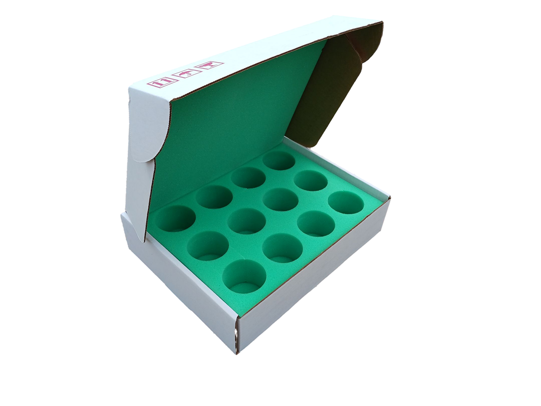 Foam Padded Fruit Shipping Box holds 12 fruit Free Shipping