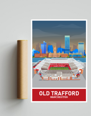 Manchester United Old Trafford A3 Print