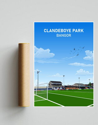 Clandeboye Park Bangor FC A3 Print