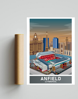 Anfield Stadium Liverpool FC A3 Print