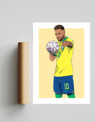 Neymar Jr Brazil A3 Print