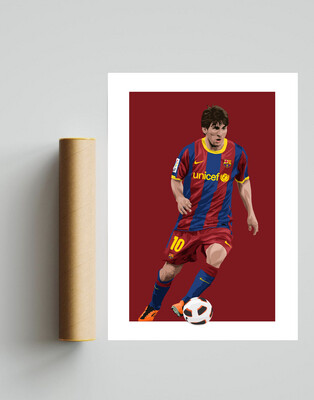 Lionel Messi FC Barcelona A3 Print