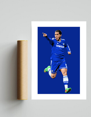 Eden Hazard Chelsea A3 Print