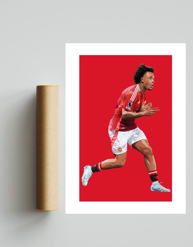 Joshua Zirkzee MUFC A3 Print