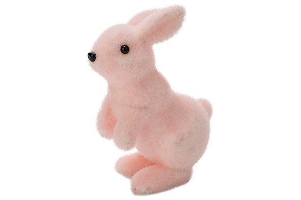 PAASHAAS FLOCKED ROZE 11X8XH16CM FOAM