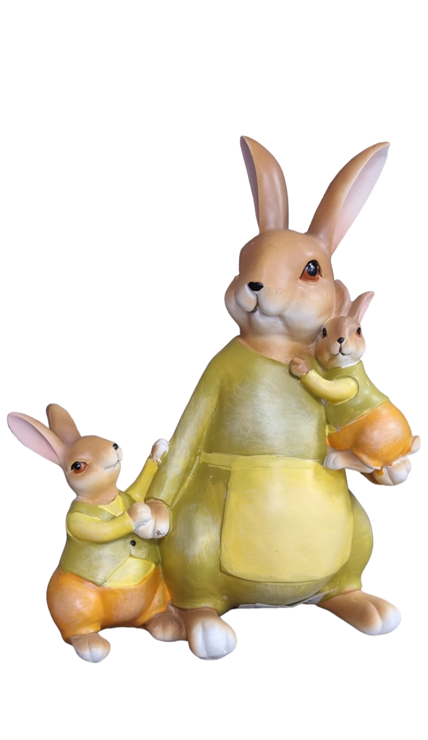 KONIJN MOTHER-CHILD GROEN - WIT