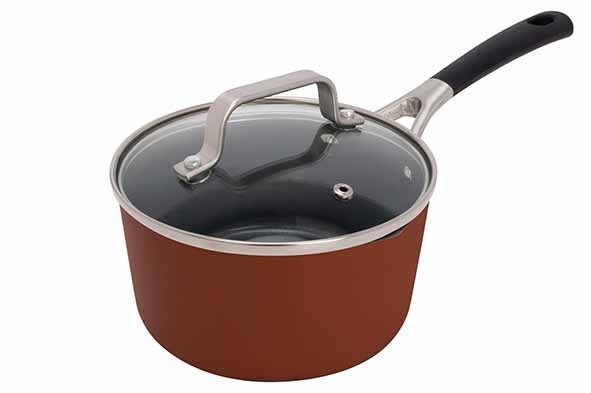 CERAPRO SAUSPAN TERRACOTTA D16CM NS MET DEKSEL