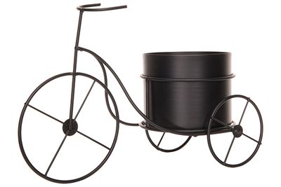 VELO BLOEMPOT ZWART 29X13XH20CM METAAL
