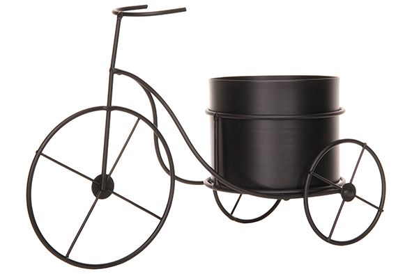 VELO BLOEMPOT ZWART 29X13XH20CM METAAL