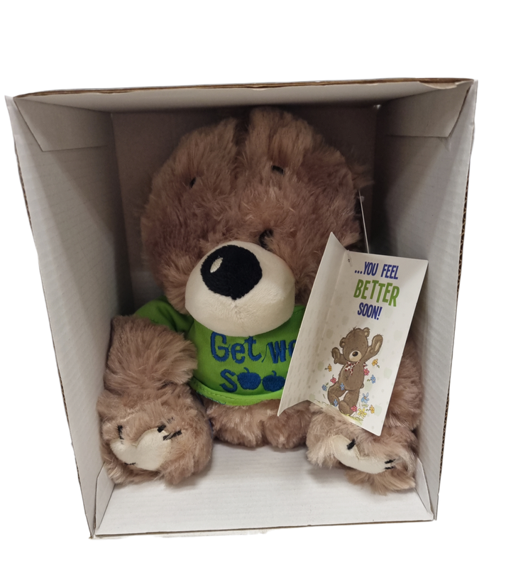 Boodschapbeertje "Get wel soon"
