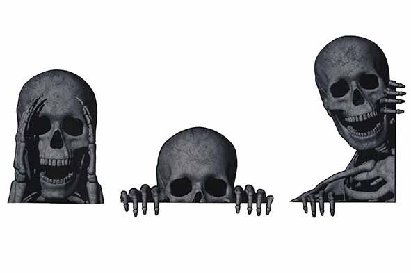 Sticker Peeping skeleton