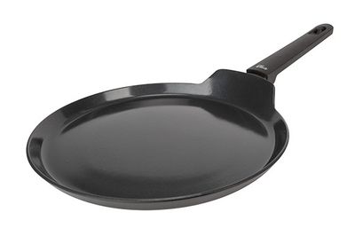 FULL BLACK PANNENKOEKENPAN ZWART D24XH1, 8CM ALUMINIUM ALLE VUREN