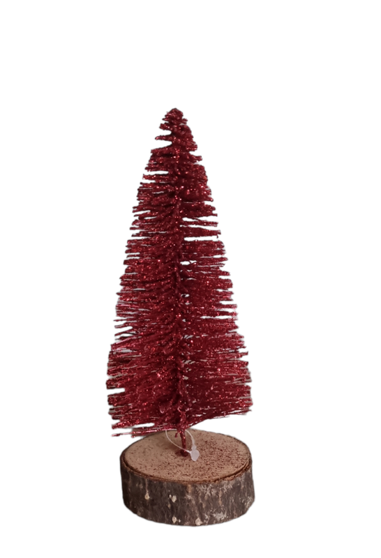 Kerstboom glitter rood