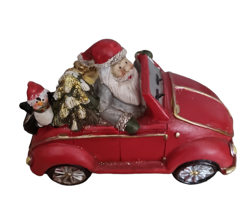 Auto rood kerstman